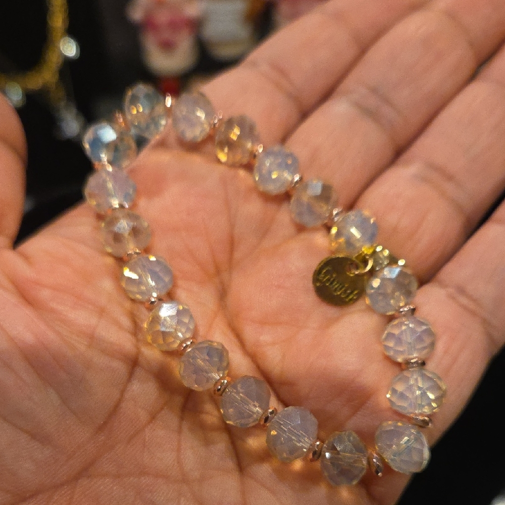 Erimish Iridescent Bracelet with Gold Charm